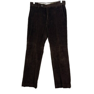 Vtg 70s Levi’s Panatela Corduroy Straight Leg Pleated Pants 32x34 Brown USA